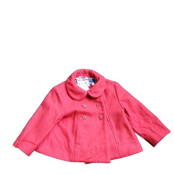 Janie and Jack Coral Pea Coat (12-24M)